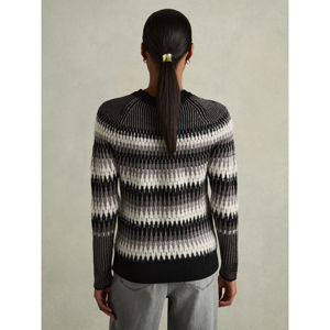 REISS BELLE Glitter Fair Isle Jumper with Alpaca